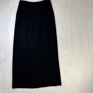 Sara Sturgeon Black Wool Lined Long Skirt Size3 Lined Career Office Classic